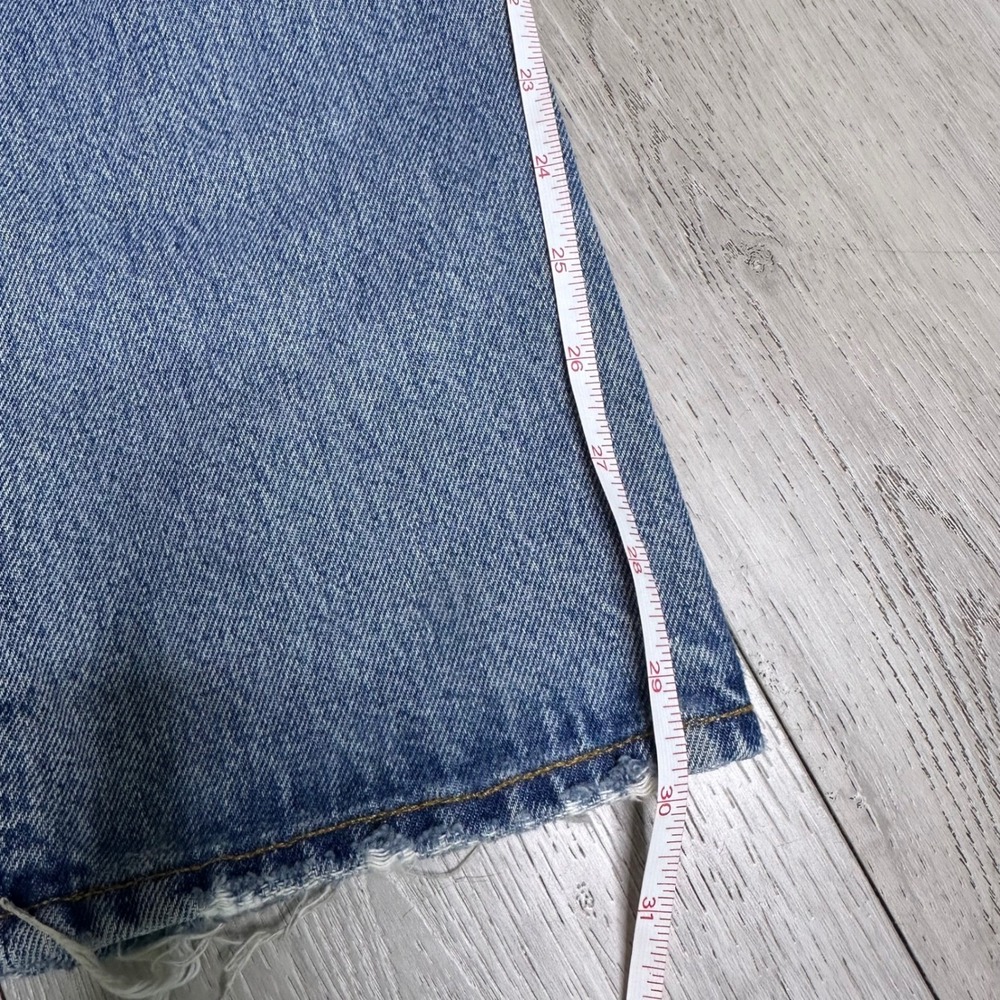Agolde Riley high rise straight leg crop Jean denim classic distressed size 26 - Picture 10 of 13